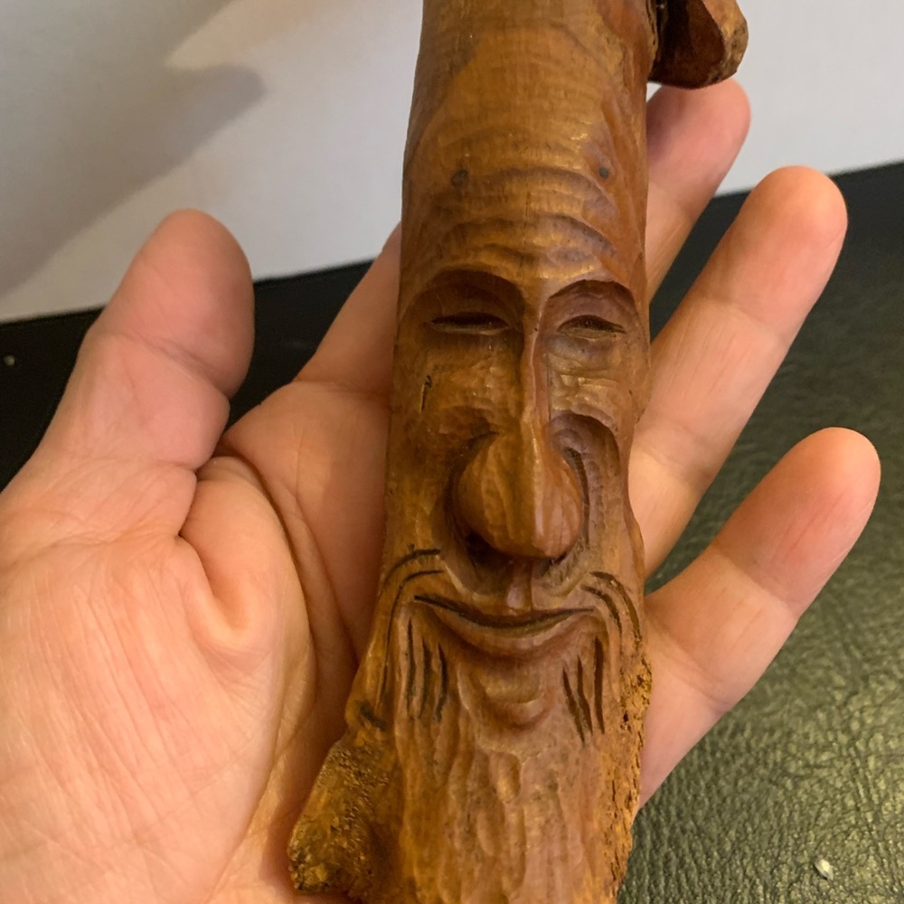 Wooden Happy Carved Man